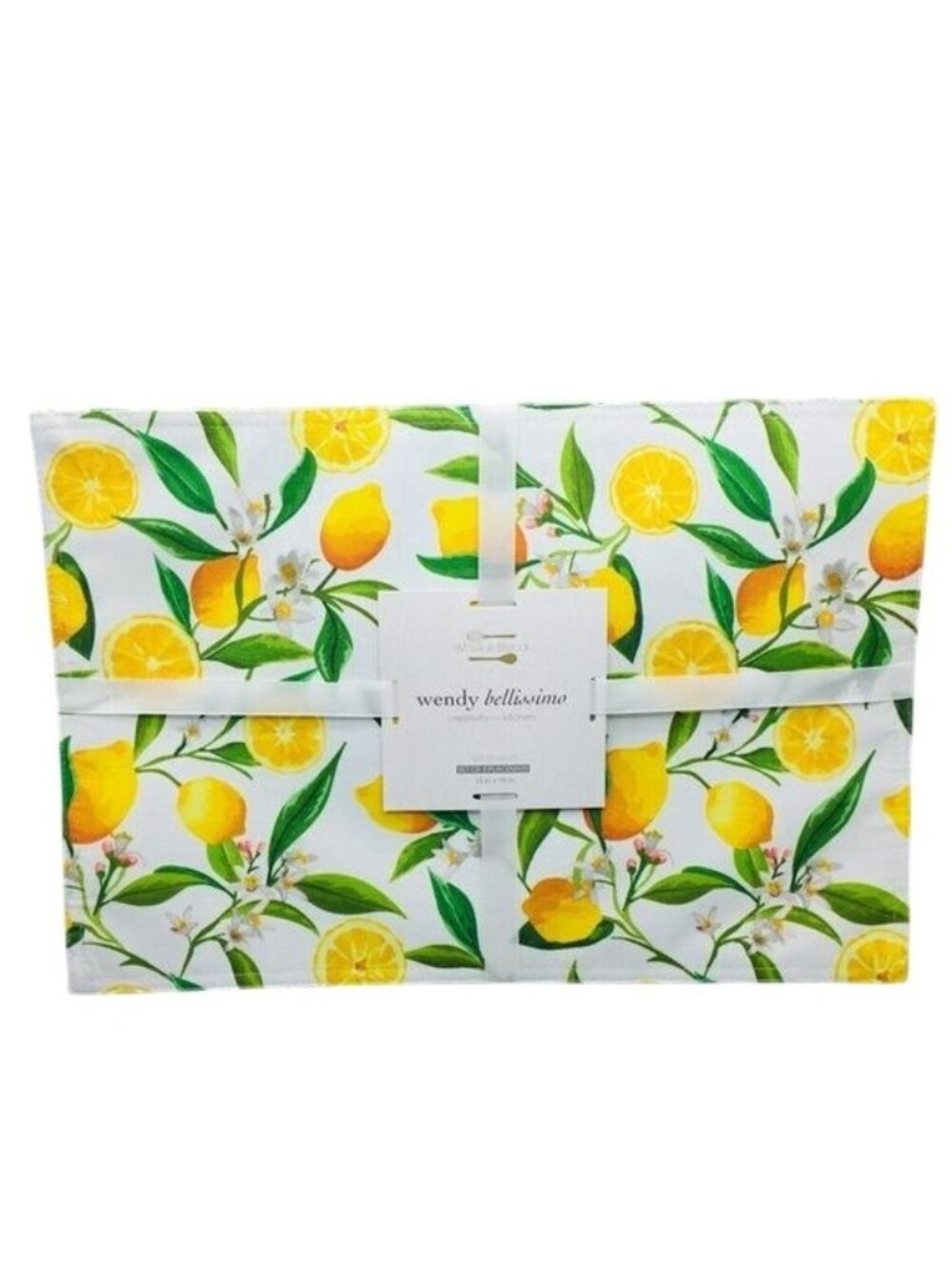 Wendy Bellissimo Lemon Themed Placemats Set of 4